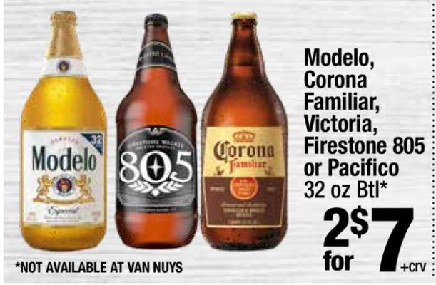 Modelo, Corona Familiar, Victoria, Firestone 805 or Pacifico