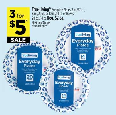 True Living Everyday Plates or Bowls