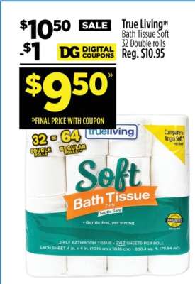True Living™ Bath Tissue Soft
