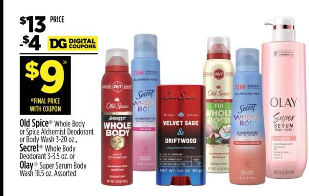 Old Spice, Secret, Olay