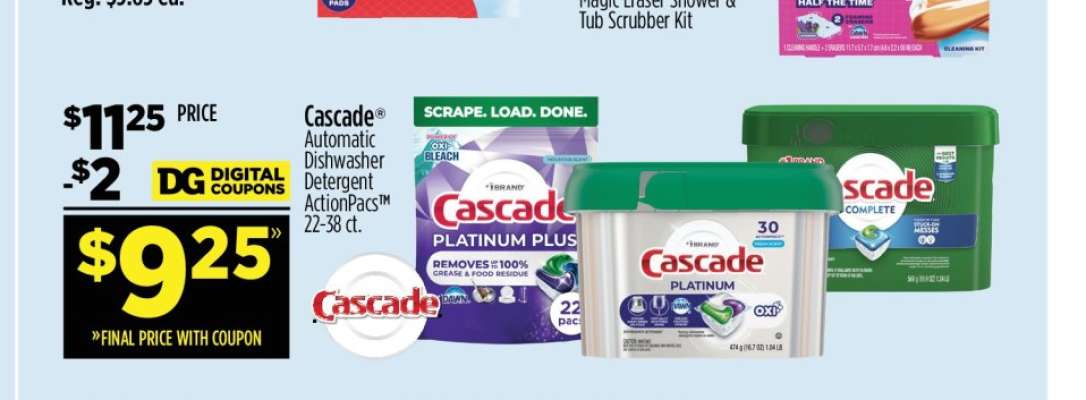 Cascade Automatic Dishwasher Detergent ActionPacs