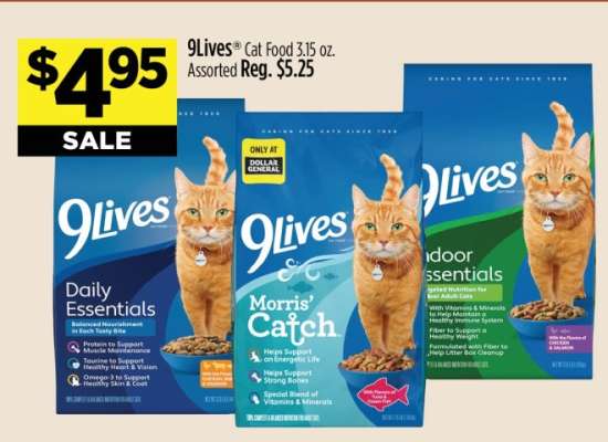 9Lives Cat Food 3.15 oz. Assorted