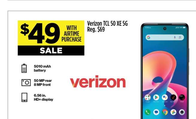 Verizon TCL 50 XE 5G