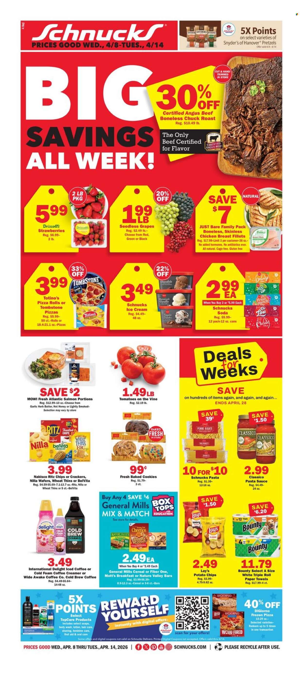 Schnucks ad - 04/08/2026 - 04/14/2026. Page 1