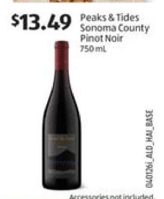Peaks & Tides Sonoma County Pinot Noir