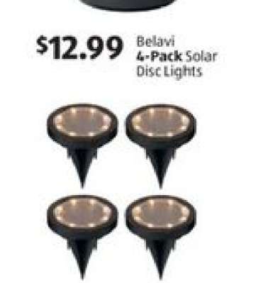 Belavi 4-Pack Solar Disc Lights