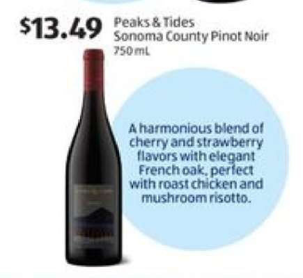 Peaks & Tides Sonoma County Pinot Noir