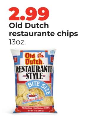 Old Dutch restaurante chips