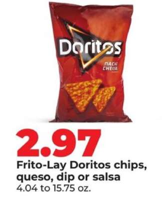 Frito-Lay Doritos chips, queso, dip or salsa