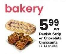 Danish Strip or Chocolate Croissants