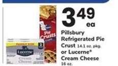 Pillsbury Refrigerated Pie Crust or Lucerne Cream Cheese