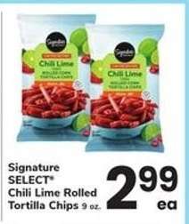 Signature SELECT Chili Lime Rolled Tortilla Chips