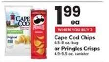 Cape Cod Chips or Pringles Crisps