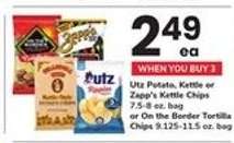 Utz Potato, Kettle or Zapp's Kettle Chips