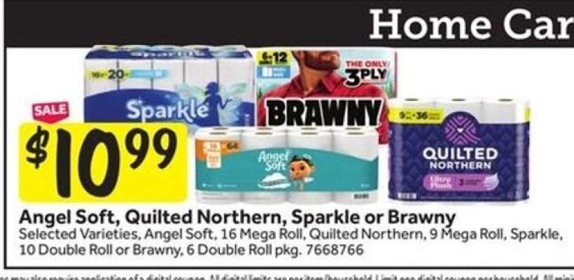 Angel Soft, Quilted Northern, Sparkle or Brawny