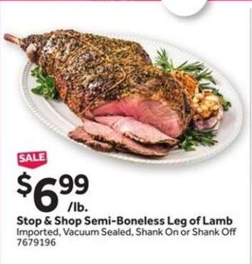 Stop & Shop Semi-Boneless Leg of Lamb