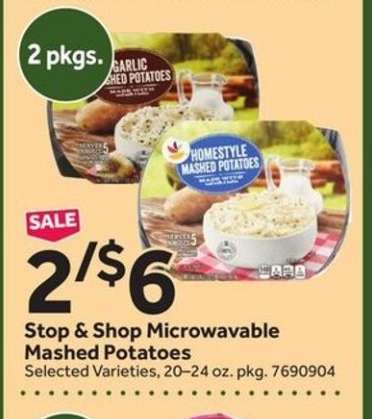 Stop & Shop Microwavable Mashed Potatoes