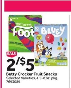 Betty Crocker Fruit Snacks