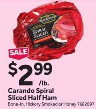 Carando Spiral Sliced Half Ham