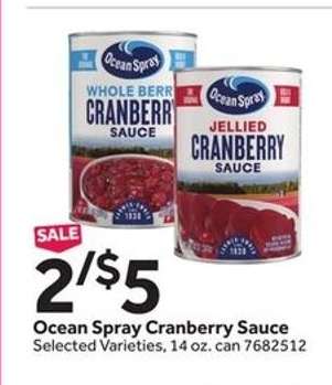 Ocean Spray Cranberry Sauce