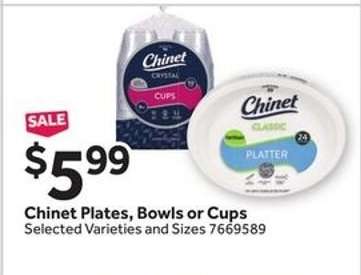 Chinet Plates, Bowls or Cups