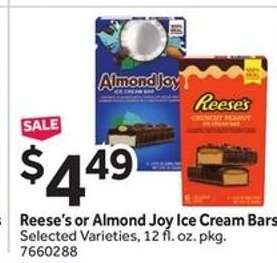 Reese’s or Almond Joy Ice Cream Bars