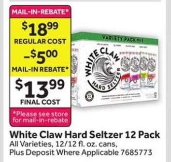 White Claw Hard Seltzer 12 Pack