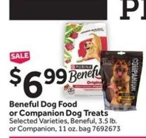 Beneful Dog Food or Companion Dog Treats