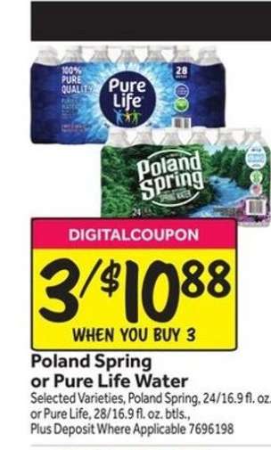 Poland Spring or Pure Life Water