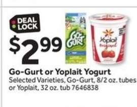 Go-Gurt or Yoplait Yogurt