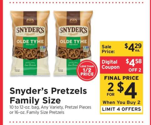 Snyder’s Pretzels Family Size