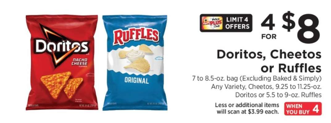 Doritos, Cheetos or Ruffles