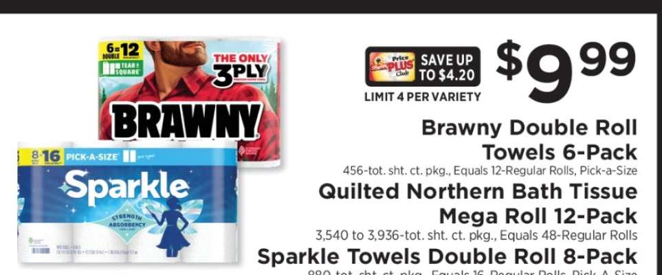 Brawny Double Roll Towels 6-Pack