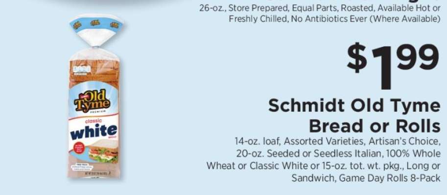 Schmidt Old Tyme Bread or Rolls