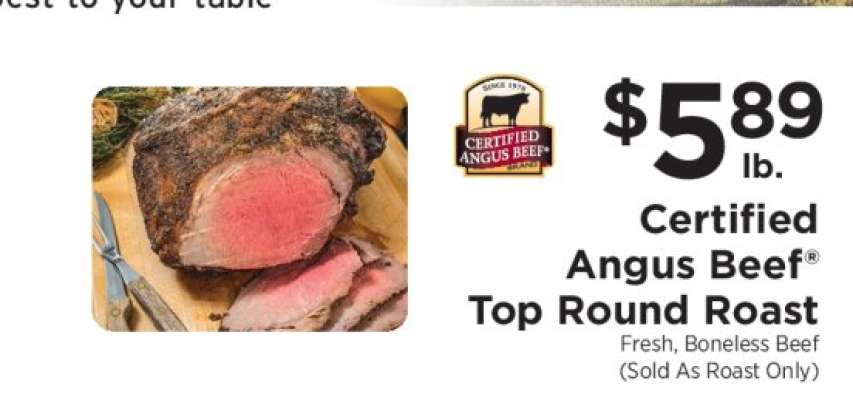 Certified Angus Beef Top Round Roast