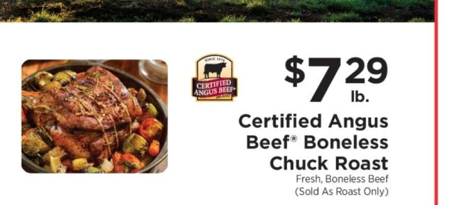 Certified Angus Beef Boneless Chuck Roast