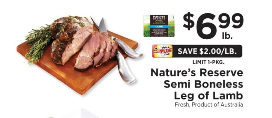 Nature''s Reserve Semi Boneless Leg of Lamb