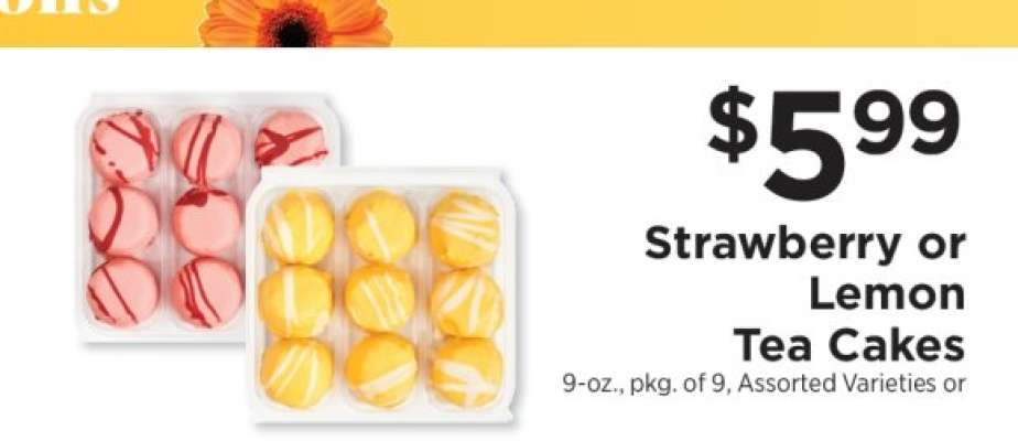 Strawberry or Lemon Tea Cakes