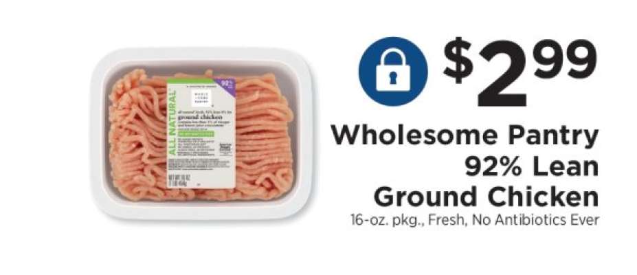 Wholesome Pantry 92% Lean Ground Chicken
