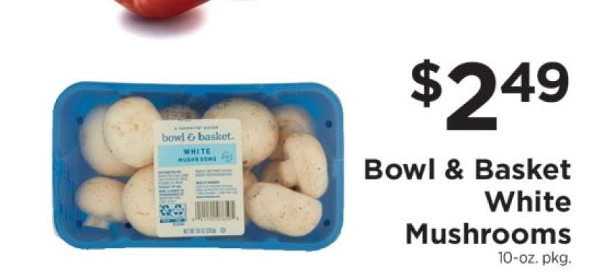 Bowl & Basket White Mushrooms