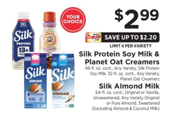 Silk Protein Soy Milk & Planet Oat Creamers