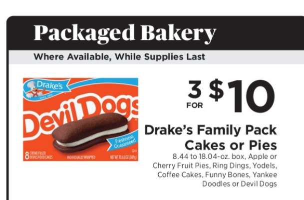 Drake's Family Pack Cakes or Pies