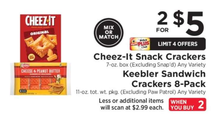 Cheez-It Snack Crackers / Keebler Sandwich Crackers
