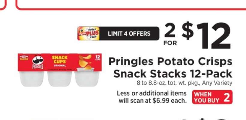 Pringles Potato Crisps Snack Stacks 12-Pack