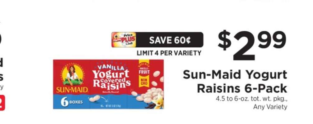 Sun-Maid Yogurt Raisins 6-Pack