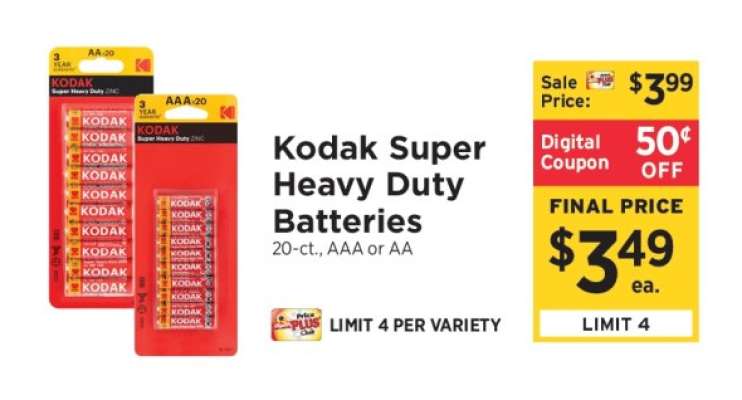 Kodak Super Heavy Duty Batteries