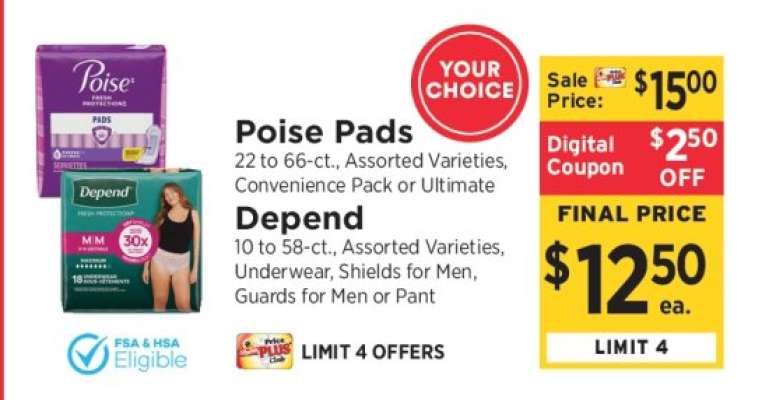 Poise Pads or Depend