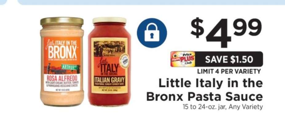 LITTLE ITALY IN THE BRONX PASTA SAUCE