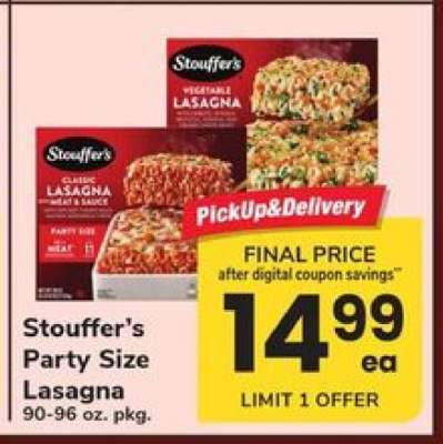 Stouffer's Party Size Lasagna