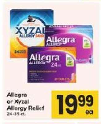 Allegra or Xyzal Allergy Relief